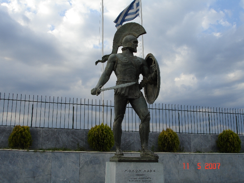 Statue de Leonidas, Sparte, Grèce.