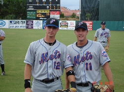 Emmanuel Garcia et Jonathan Malo, tous deux avec les Mets de St. Lucie dans la Florida State League (A avancé).