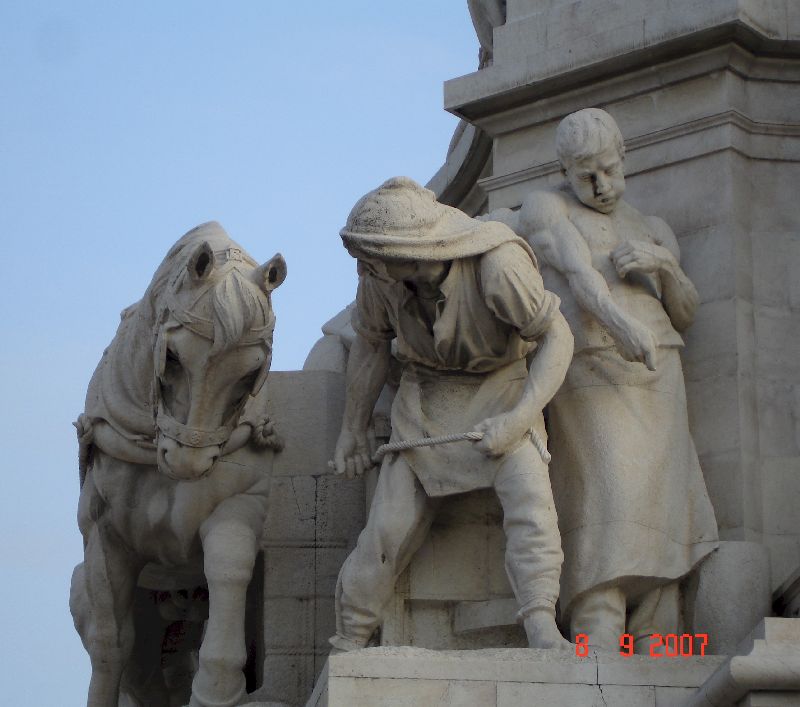 Monument érigé en l’honneur du marquis de Pombal, Lisbonne, Portugal.
