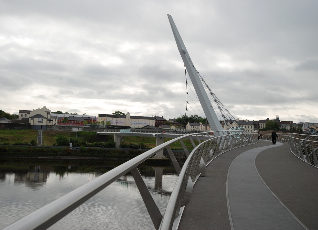 Pont de la paix, Londonderry, Irlande du Nord, Royaume-Uni