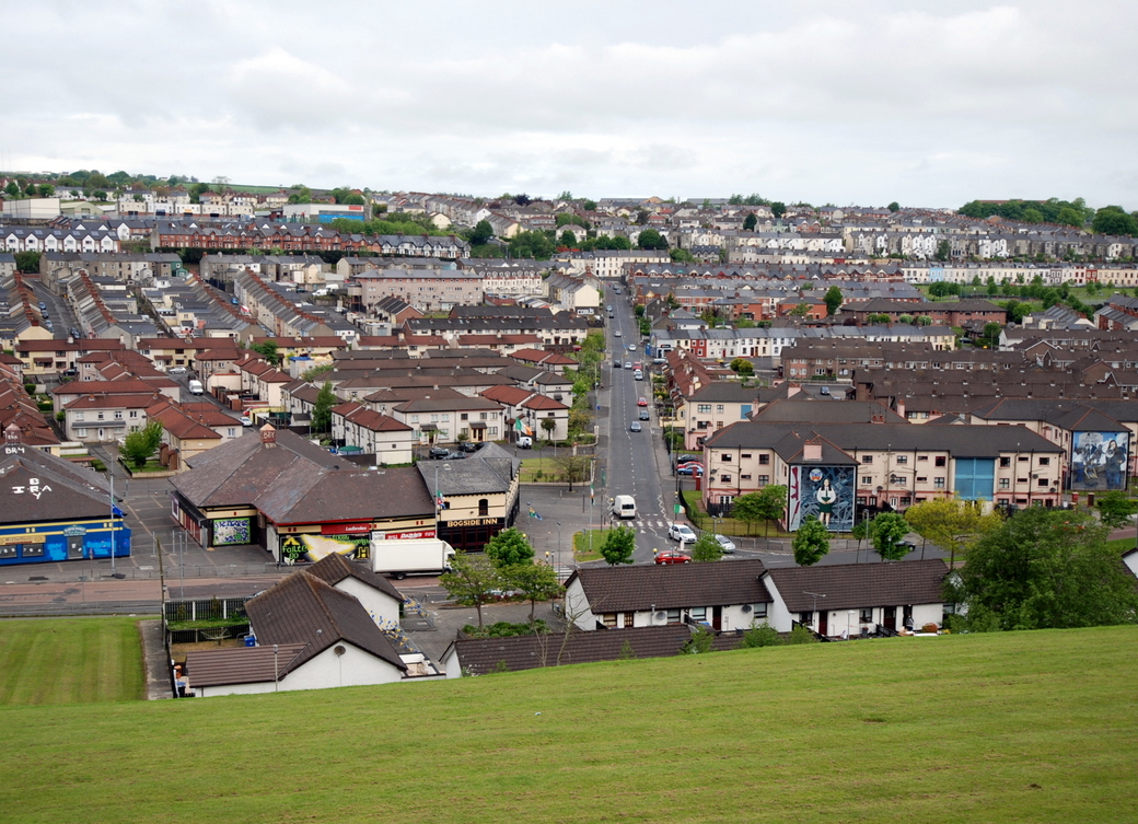 Derry, vue des remparts, Londonderry, Irlande du Nord, Royaume-Uni