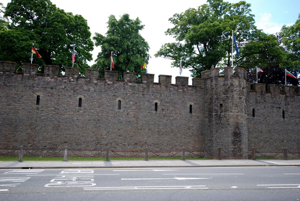 Murailles du château de Cardiff, Pays de Galles, Royaume-Uni