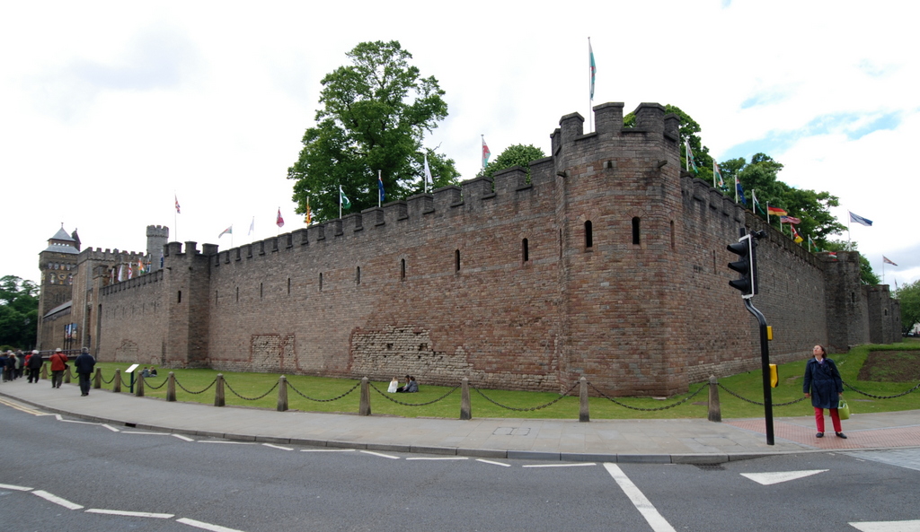 Murailles du château de Cardiff, Pays de Galles, Royaume-Uni