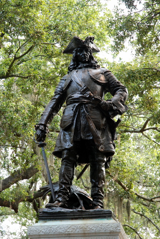 Statue du général James Edward Oglethorpe, Savannah, Georgie, États-Unis.