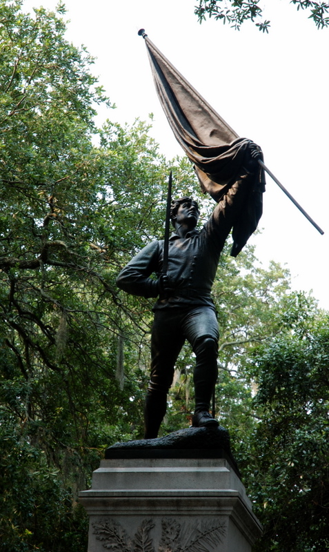 Statue du sergent Jasper, Madison square, Savannah, Georgie, États-Unis.