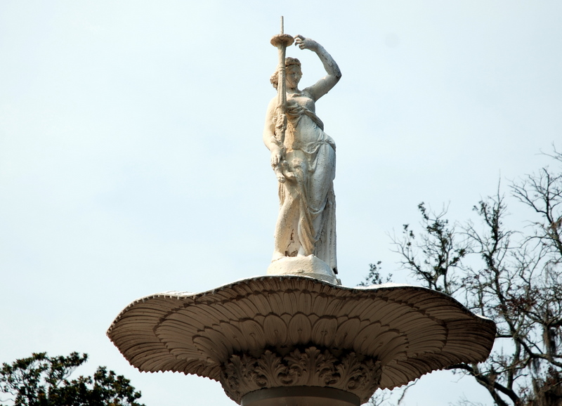 Fontaine du parc Forsyth, Savannah, Georgie, États-Unis.