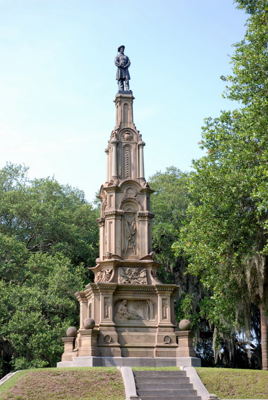 Monument des États confédérés, parc Forsyth, Savannah, Georgie, États-Unis.
