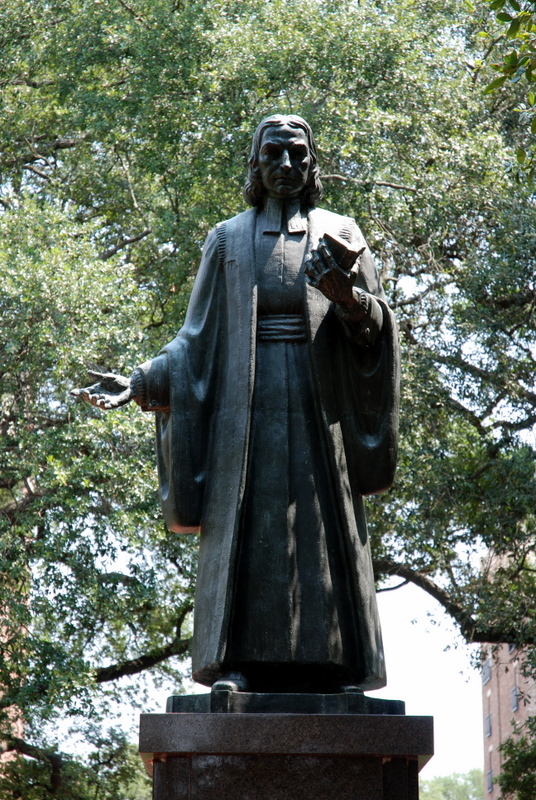 Statue de John Wesley, Reynold’s square, Savannah, Georgie, États-Unis.