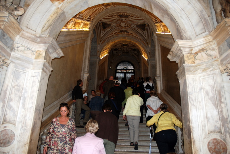 Escalier du palais des Doges, place Saint-Marc, Venise, Italie.