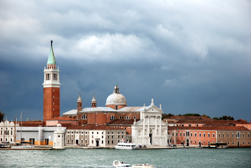 Île Saint-George vue du palais des Doges, place Saint-Marc, Venise, Italie.