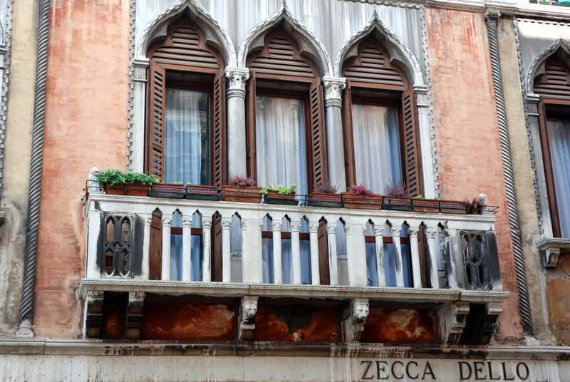 Magnifiques fenêtres, Venise, Italie.