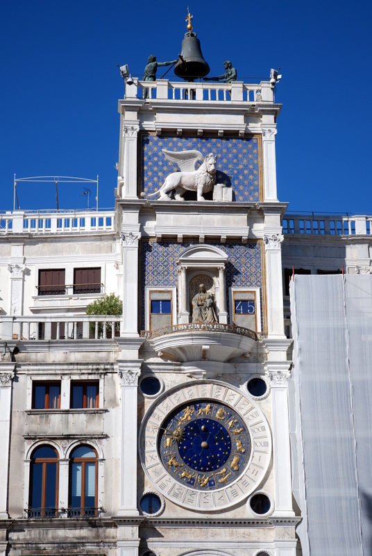 Tour de l’horloge, place Saint-Marc, Venise, Italie.