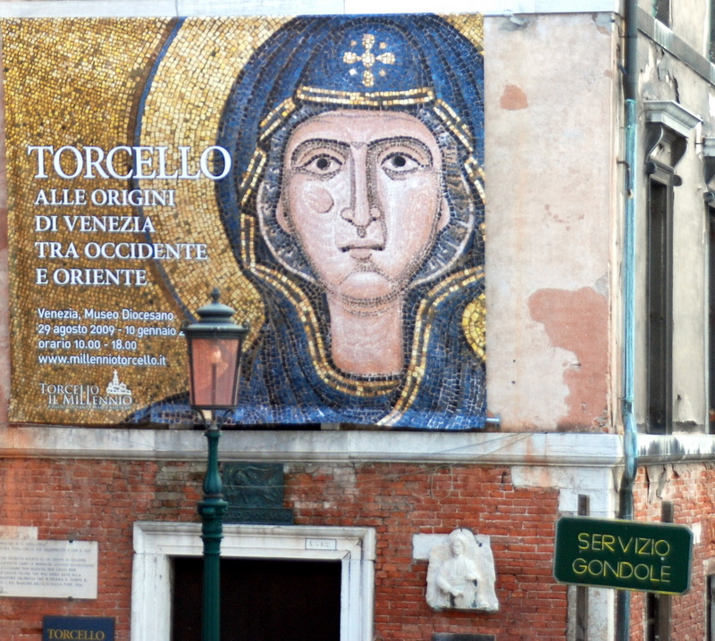 Affiche imitant la mosaïque,  Venise, Italie.