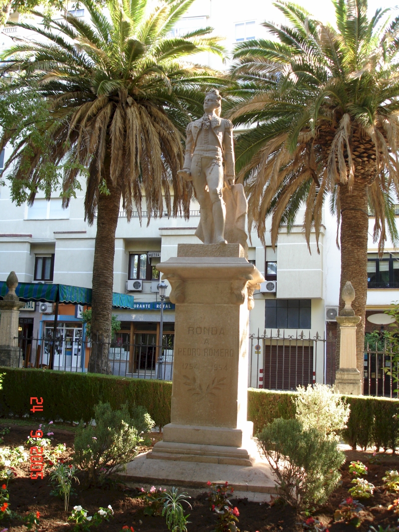 Statue de Pedro Romero, plus célèbre toréador de Ronda, en Espagne.