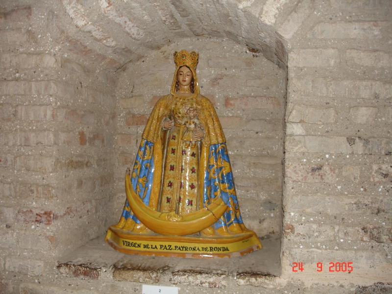 La vierge de La Paz, la sainte patronne de Ronda, Espagne.