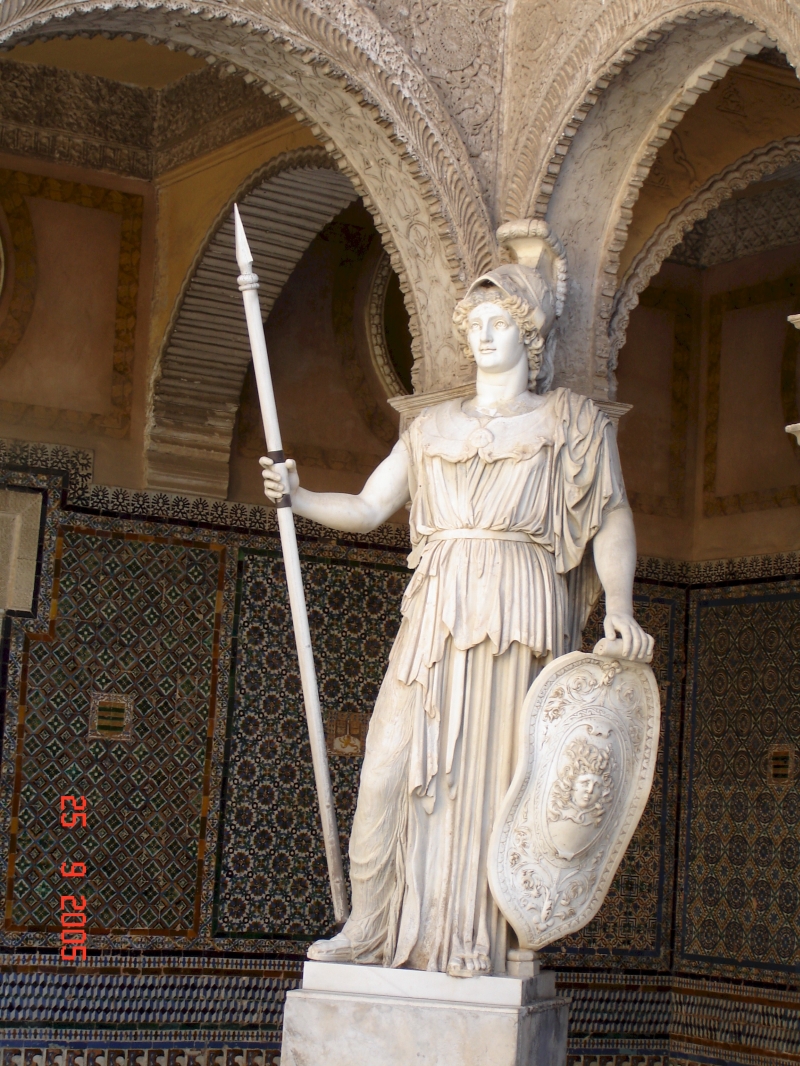 Sculpture de Hannibal, Casa Pilatos, Séville, Espagne.