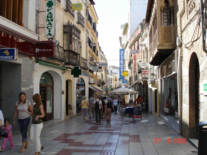 Rue commerciale principale de Mérida, Espagne.