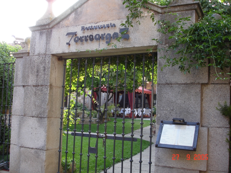 Restaurant du parador, le Torreorgaz, Cáceres, Espagne.