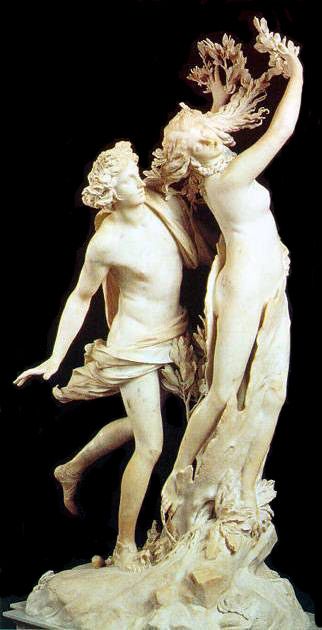 Apollon et Daphné de Bernini, Musée de la villa Borghèse, Rome, Italie.