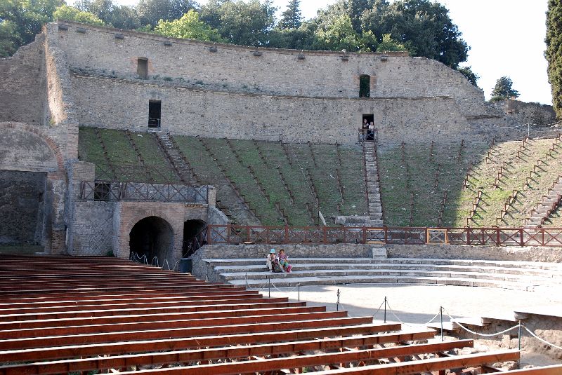 Le grand théâtre, Pompéi, Italie.