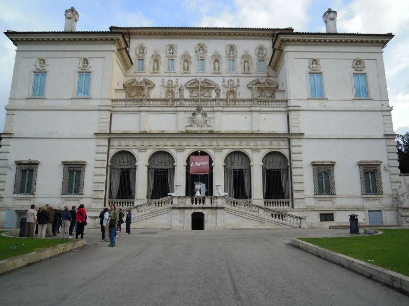 La façade de la villa Borghèse, Rome, Italie.