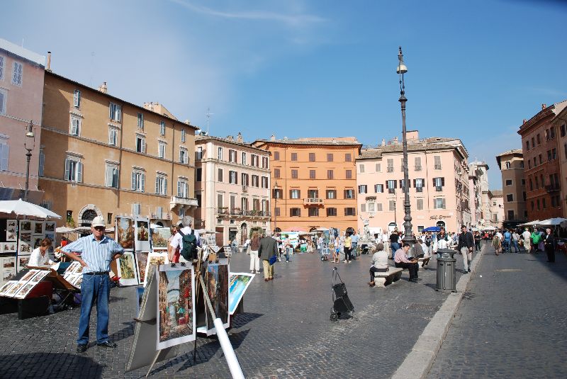 Place Navone, Rome, Italie.