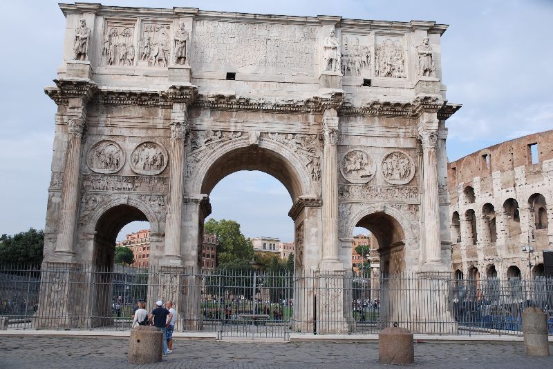 L’Arc de triomphe de Constantin, Rome, Italie.