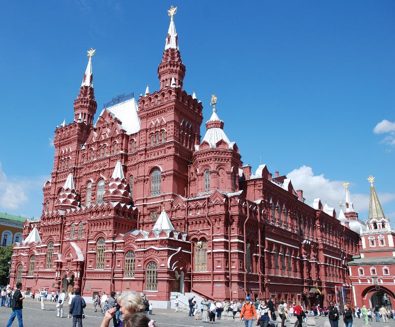 Musée historique d’État sur la place Rouge, Moscou, Russie.