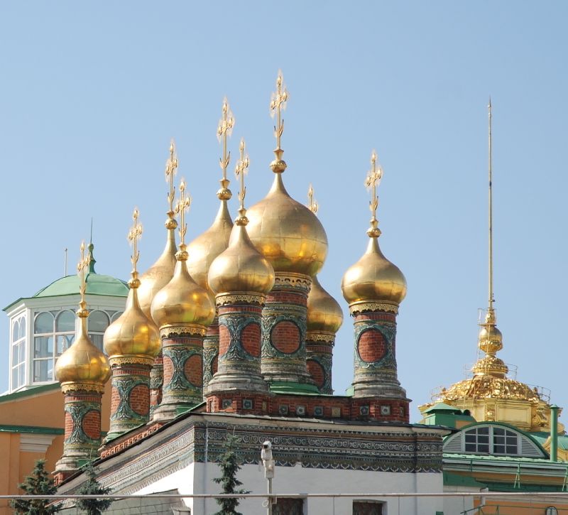 Bulles des chapelles du le palais des Térems, Moscou, Russie.