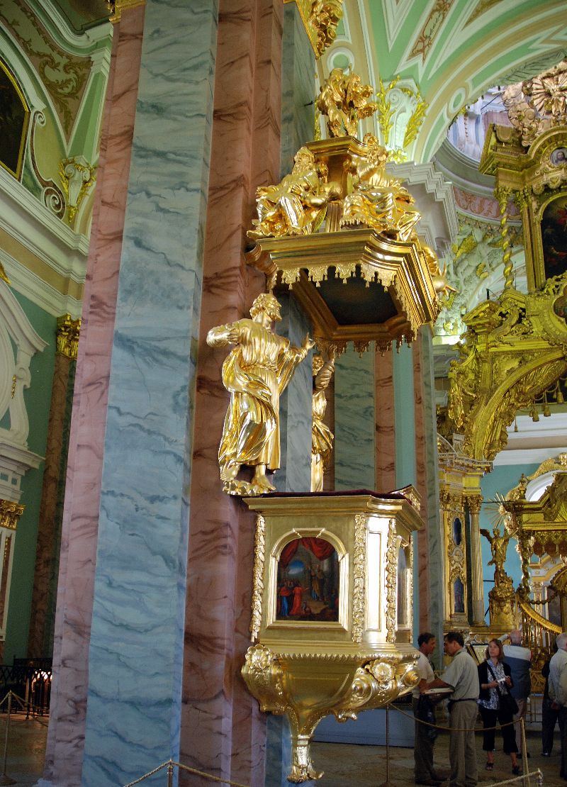 Chaire de la cathédrale Saint-Pierre-et-Saint-Paul, Île aux Lièvres, Saint-Pétersbourg, Russie.