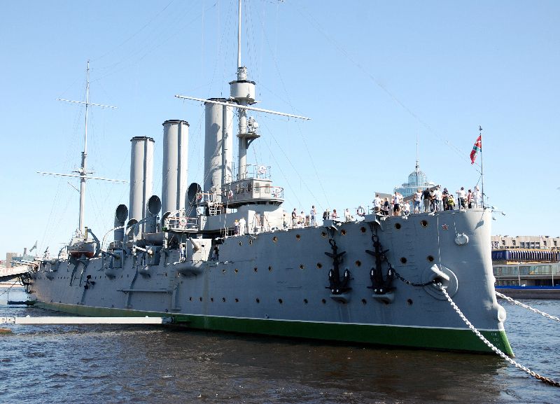 Le croiseur Aurore, Saint-Pétersbourg, Russie.