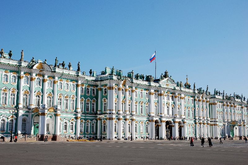 Palais d’Hiver, Saint-Pétersbourg, Russie.