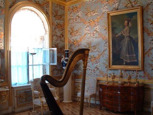 Salon des perdrix du Grand palais de Peterhof, Russie.