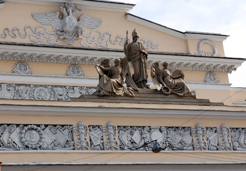 Bronze de la déesse romaine Minerve, palais Mikhaïlovski, Saint-Pétersbourg, Russie.