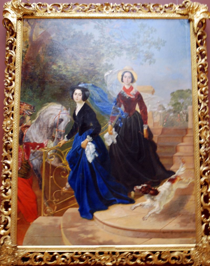 Portraits des sœurs Alexandra et Olga Shishmarevy de Karl Brioullov, Musée russe, Saint-Pétersbourg, Russie.