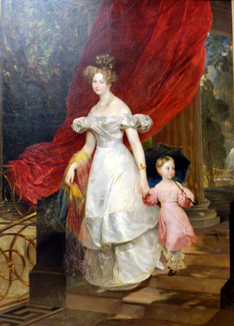 Portraits de la grande princesse Elena Pavlona et de sa fille Maria de Karl Brioullov, Musée russe, Saint-Pétersbourg, Russie.