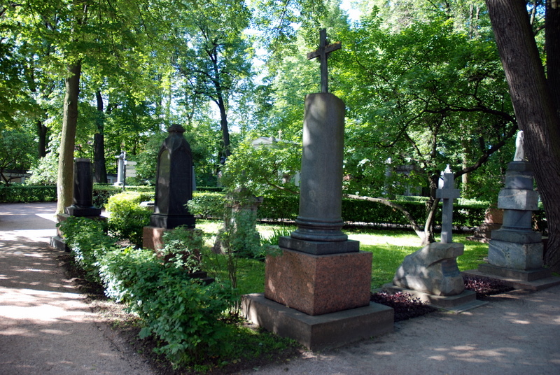 Le cimetière Tikhvine, Saint-Pétersbourg, Russie.