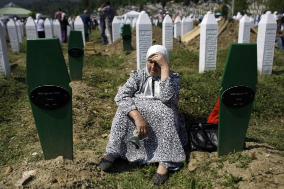 Cimetière de Potocari, Srebrenica, Bosnie-Herzégovine.