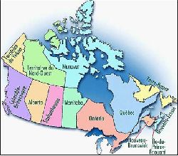 Le Canada : provinces et territoires
