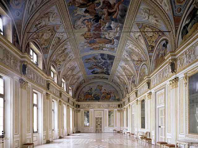 Galleria degli Specchi, Palais ducal, Mantoue, Lombardie, Italie.