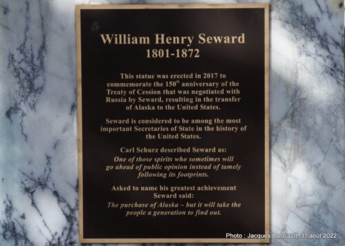 Statue William Henry Seward, Juneau, Alaska, États-Unis
