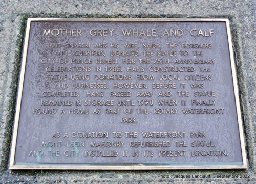 Grey Whale, Rotary Waterfront Park, Prince Rupert, Colombie-Britannique