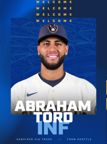 Abraham Toro-Hernandez, Brewers de Milwaukee