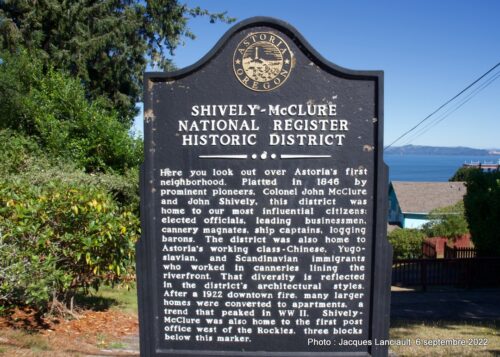 Shively-McClure National Register Historic District, Astoria, Oregon, États-Unis