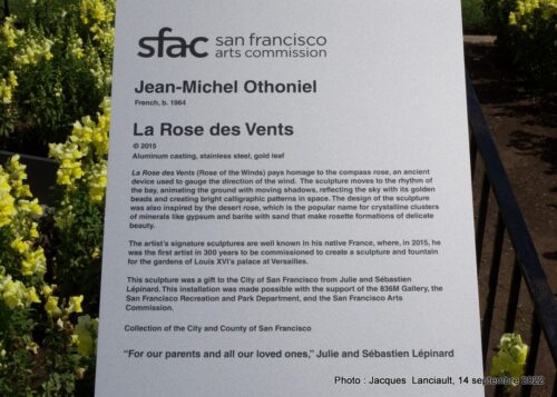 La Rose des vents, Conservatory of flowers, parc du Golden Gate, San Francisco, Californie, États-Unis