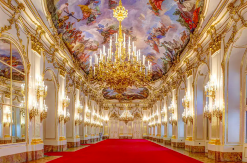 Grande salle des fêtes, château de Schönbrunn, Vienne, Autriche