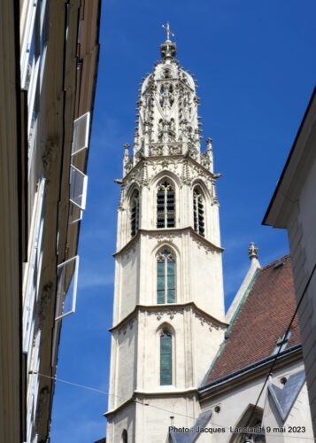 Flèche de l'église Maria am Gestade, Vienne, Autriche